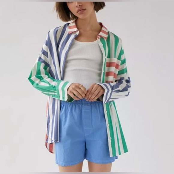 NWT | BDG Frankie Spliced Oversized Shirt - Picture 3 of 16